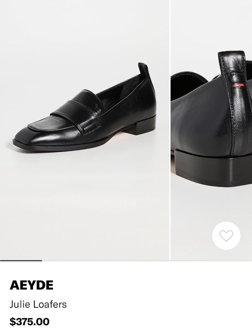 Aeyde Black Leather Julie Loafers
